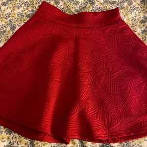 red skater skirt